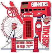 Desert Cactus Arsenal FC Sticker Gunners Decal Vinyl English Football Soccer Laptop Water Bottle Car Scrapbook Sheet (Type 2-6)