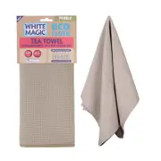 White Magic Eco Cloth Tea Towel Pebble
