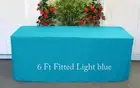 Trestle Table cover tablecloth Fitted Light Blue to fit 6 foot Table folding U