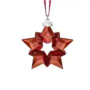 SWAROVSKI CRYSTAL 2019 LARGE CHRISTMAS RED ORNAMENT STAR /SNOWFLAKE #5476021 NIB