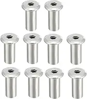 uxcell M8x22mm Hex Socket Head Insert Nut Screw Post Sleeve Nut for Furniture 10pcs