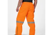 Huski Mens Tarmac Hi Vis Trousers Pants High Visibility Safety Pants - Orange - 5XL (117cm)