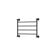 Lillian 600x450mm Heated Towel Rail, Matte Black