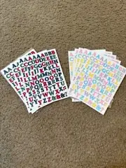Creative Memories MINI ABC/123 Stickers JEWEL-TONE PASTEL 3 sheets each