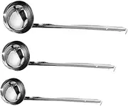 NAMOARLY 3pcs Long Handle Stainless Steel Spoon Ounce Measuring Spoon Kitchen Tool for Family Use
