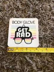 BODY GLOVE Multi Colored Get Rad Vintage Surfing Decal Sticker Paddle Water