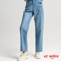 在飛比找momo購物網優惠-【BLUE WAY】女裝 自然高腰顯瘦 直筒褲 牛仔褲-ET