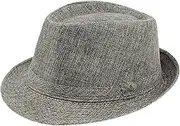[Wharick] Linen Hat Soft Elegant Visor Cap Trilby for Couple Grey
