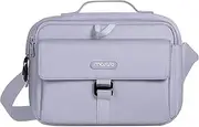 MOSISO Camera Bag Case, DSLR/SLR/Mirrorless Photography Camera Messenger Bag Compact Crossbody Padded Shoulder with Rain Cover Compatible with Canon/Nikon/Sony, Lenses, Dusty Lilac
