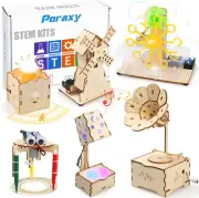 6-in-1 3D Wooden Puzzles STEM Toy, Building Crafts Projects Science Kit for Kids