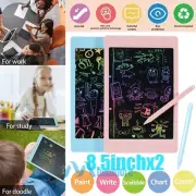 2Pack 8.5in LCD Writing Tablet Erasable Drawing Board Kids Notepad w/ Stylus Pen