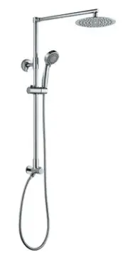 Polaris 3 Retrofit Rain Shower Set, Handheld Shower, Vertical Extension, Chrome