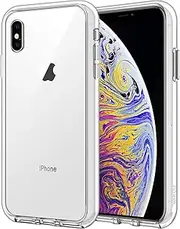 JETech Case for iPhone Xs Max 6.5-Inch, Non-Yellowing Shockproof Phone Bumper Cover, Anti-Scratch Clear Back (Clear)