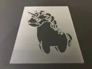 Unicorn #3 Stencil 10mm or 7mm Thick, Crafts, Horse, Pony, Pegasus, Bronco