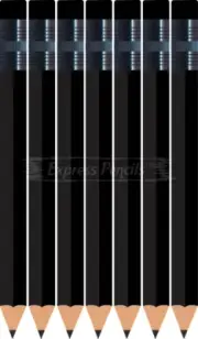 48 Black matte Half mini short Golf Hexagon #2 Pencils-USA-ExpressPencilsTM