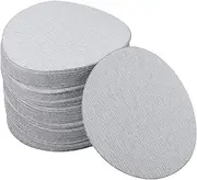 X AUTOHAUX Sandpaper Hook & Loop Sanding Sheets 2.95Inch x 2.95Inch Gray 50 Pcs P600 Round Flocking Efficient Grinding and Polishing