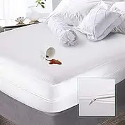 Nestl Premium Zippered Mattress Encasement - Waterproof Twin XL Mattress Protector - Hypoallergenic Bed Bug Proof Fits 15 Inches Deep - Twin XL