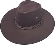 [YiyiLai] Cowboy Hat for Adult Children - Western Gunslinger Cap Wide Brim Cowgirl Jazz Fedora Hats Fancy Dress Accessory