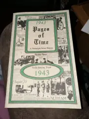 1943 Pages of Time A Nostalgia News Report Junk Journal Ephemera Birthday Gift