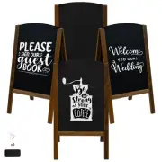 32" x 18" Chalkboard with Chalk and Eraser - Rustic Brown - 4pk by Sunnydaze