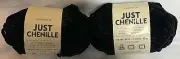Two Premier Just Chenille Yarn Skeins - Black