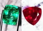 Loose Gemstone Natural Ruby & Emerald Matched Pair 8 to 10 Ct Certified RM35