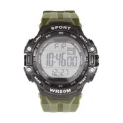 Large Round Digital Watch - Khaki