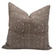 Handmade Block Print 18X18 Thick Linen with Zipper 18" x 18" (Pack of 1) Rust