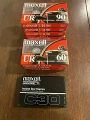 NOS Maxell Audio Cassette Tape Normal Bias Blank Recording Tapes Make-A-Mix-Tape