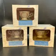 1998 Helen Steiner Rice Teacup And Saucer Set Nib Lot Of 3
