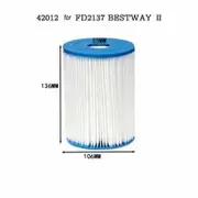 Swimming Pool Filter Pump Replacement Cartridge Type II 42012 for Bestway FD2137 (2 pack)