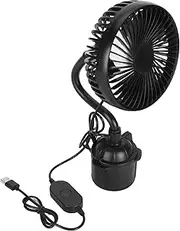 Car Fan- Powerful & Low Noise, 3 Speeds Adjustable, USB Powered Portable with Gooseneck, for Car Trucks RVs Bus