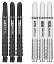 2 Sets Target Pro Grip Evo Medium Dart Shafts – Ships w/ Tracking – Black Silver