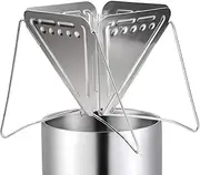 Portable Stainless Steel Coffee Drip, Outdoor Camping Collapsible Coffee Dripper, Stores Flat, Folding Coffee Maker Cone Coffee Filter for Traveling Hiking Backpacking Picnic
