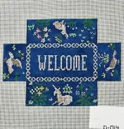 Meredith Collection Handpainted Needlepoint Treglown Cluny Brick Cover 10 count
