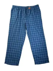 St. John's Bay Pajama Sleep Pants Soft Comfort Flannel Blue Checker Plaid XXL