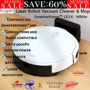 Kogan SmarterHome™ LX14 Laser Robot Vacuum Cleaner Mop App Carpet Sweeper White