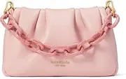 [Kate Spade New York] Souffle Smooth Leather Crossbody Pink Dune One Size