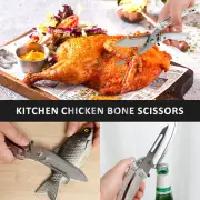 Poultry Scissors Stainless Steel Poultry Shears Multipurpose Kitchen guvEq