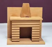 Miniature Wood Fireplace Cone Incense Burner Chimney Rustic Cabin