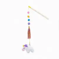 在飛比找momo購物網優惠-【ZippyPaws】逗貓棒-粉紅獨角獸(貓咪玩具 寵物玩具