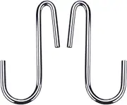 skycabin 10 Pack Stainless Steel S Shaped Hooks,Heavy Duty S Shape Hangers for Hanging Spoon, Pan, Pot, Utensils Clothes, Bags, Towels, Plants Hooks, Silver Metal Kitchen Pot