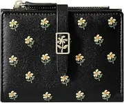 [YINHEXI] Wallet for Women, Womens Wallet Card Holder, Small Bifold RFID Blocking Purse, Cute Small Leather Pocket Wallet for Women, Girls, Ladies Mini Short Purse, Black, Minimalist