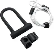 NULYLU Bike U-Locks Heavy Duty Combination Locks Cable Chain Anti-Theft Easy to Carry Key and Extra Keys for Bicycles Scooters Gates