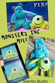 Scentsy Buddy Monsters Inc. Mike Wazowski w scent pak Disney Pixar Monsters Inc