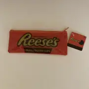 Reese's Peanut Butter Cups Vinyl Zipper Pencil Case Makeup Bag New