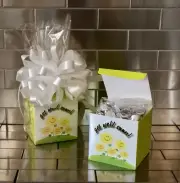 Get Well Soon Chocolate Hershey's Kisses Gift Basket-Box With White Bow