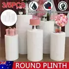 3/5pcs Round Plinth Cylinder Pedestal Stand Wedding Cake Dessert Flower Display