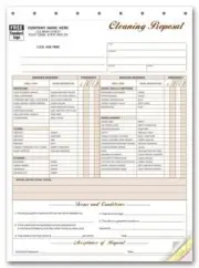500 Cleaning Service Proposal with Checklist 3 Part Nebs/Deluxe No. 5521