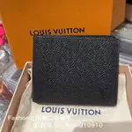 LV 路易威登SLENDER WALLET 素面黑灰色摺疊男用短夾 M30539 實拍